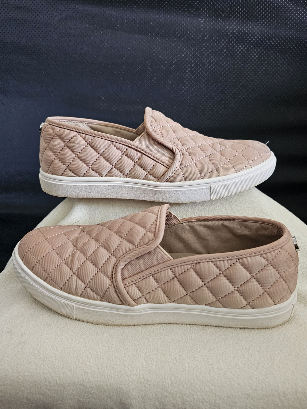 Steve Madden Women's Quilted Slip-On Moccasins - Blush Pink Size 8.5 M